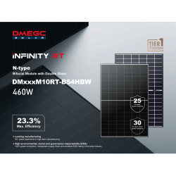 DMEGC Solar DM460M10RT-B54HBW solar panel 460 Wp