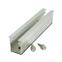 Alumero kratka šina za trapezni lim, 150mm sa 2 samorez. šrafom