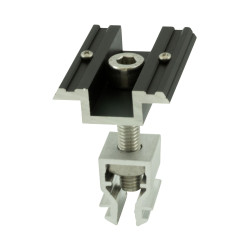 Alumero stezaljka srednja 30-45mm sa al.sondom za uzemljenje crna